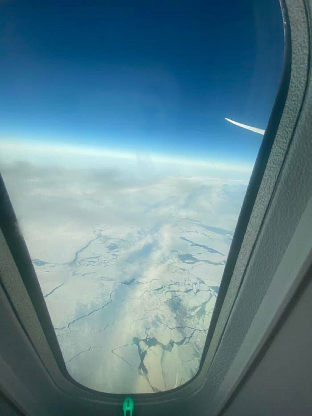 This is what Antarctica looks like from the window of a plane:
