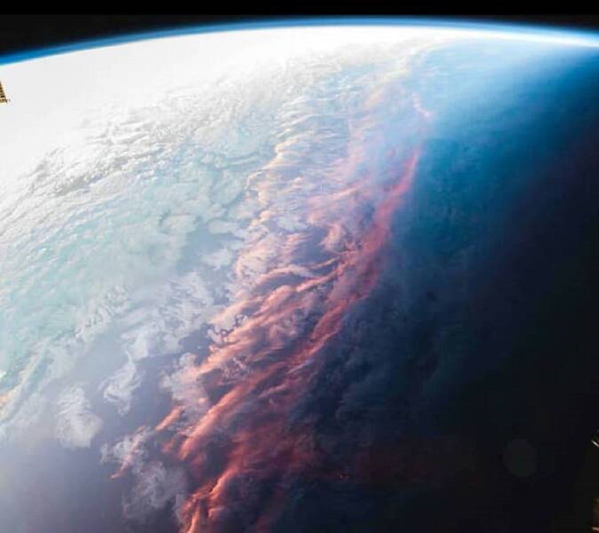 This is what a sunset looks like from space: