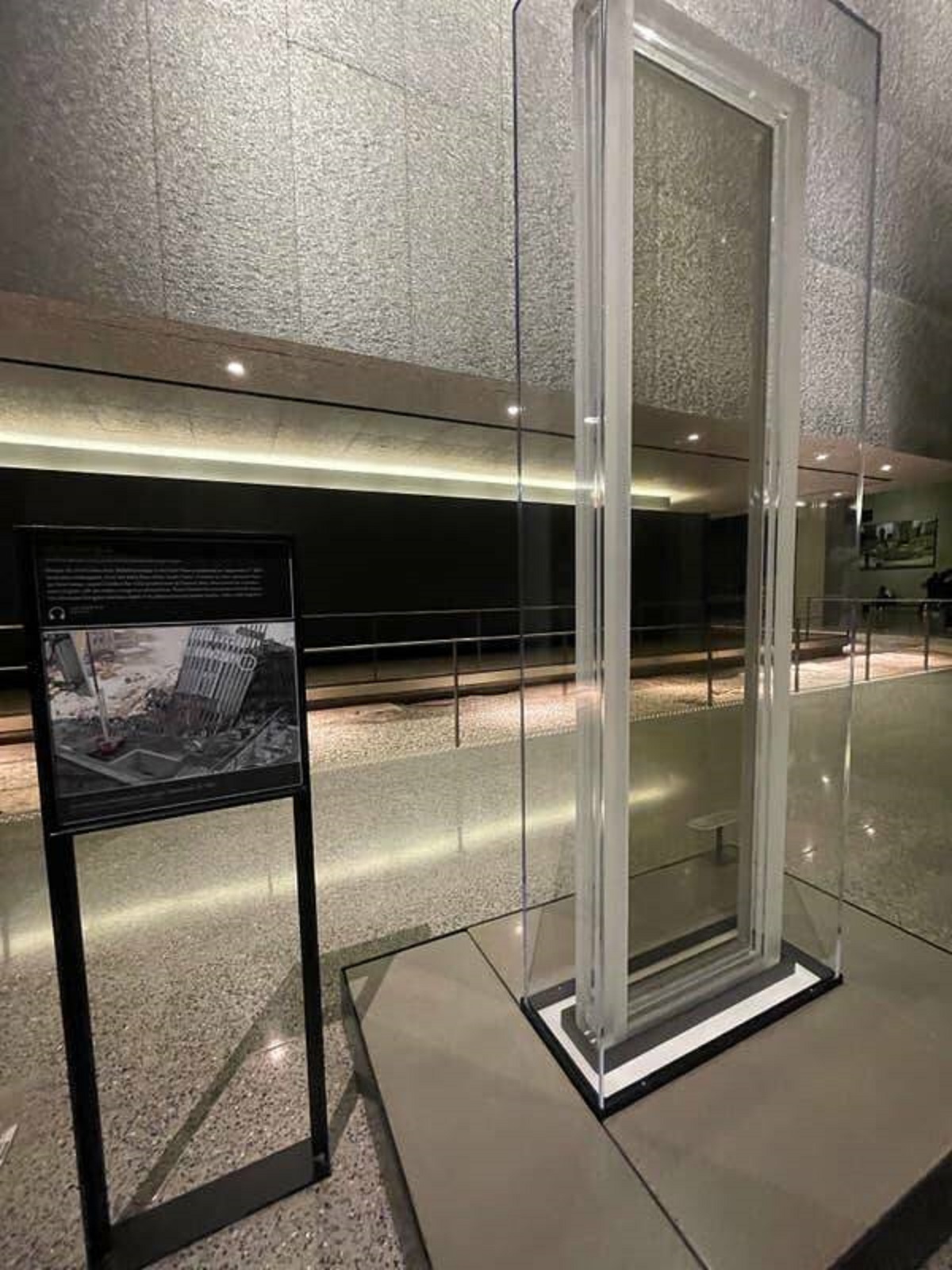 One panel of glass survived the 9/11 World Trade Center attacks. This is it: