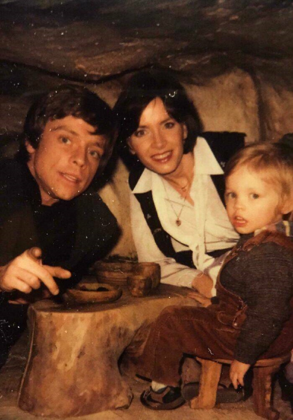 "Mark Hamill, Marilou Hamill And Their Son Nathan On The Set Of "Return Of The Jedi""