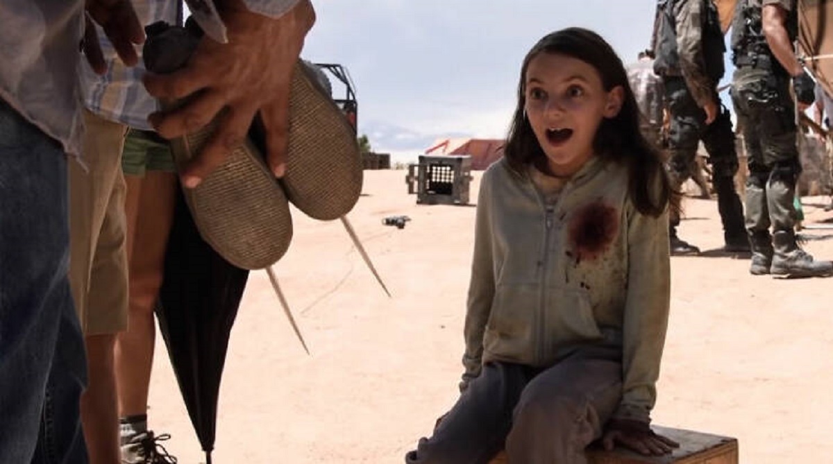 "Logan (2017) - Prop Master Jp Jones Shows Dafne Keen The 'Foot Claw' Shoes She Will Wear For The Movie For The First Time"