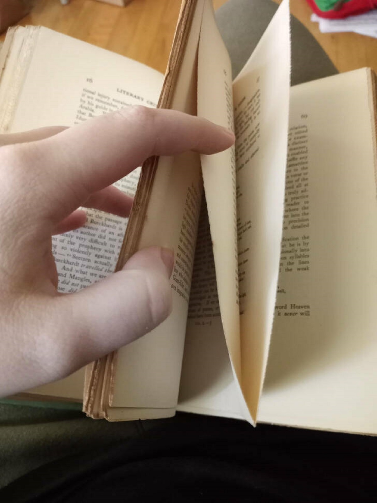 ’’I ordered a 119-year-old book online and quite a few pages are uncut, meaning no one ever read it.’’