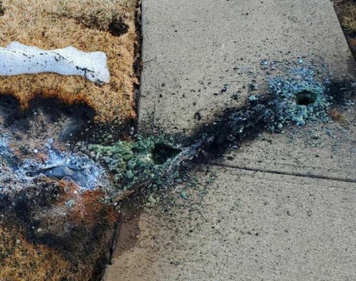 “A live power line fell and it was so hot that it melted through the sidewalk and turned the sand underneath to glass.”