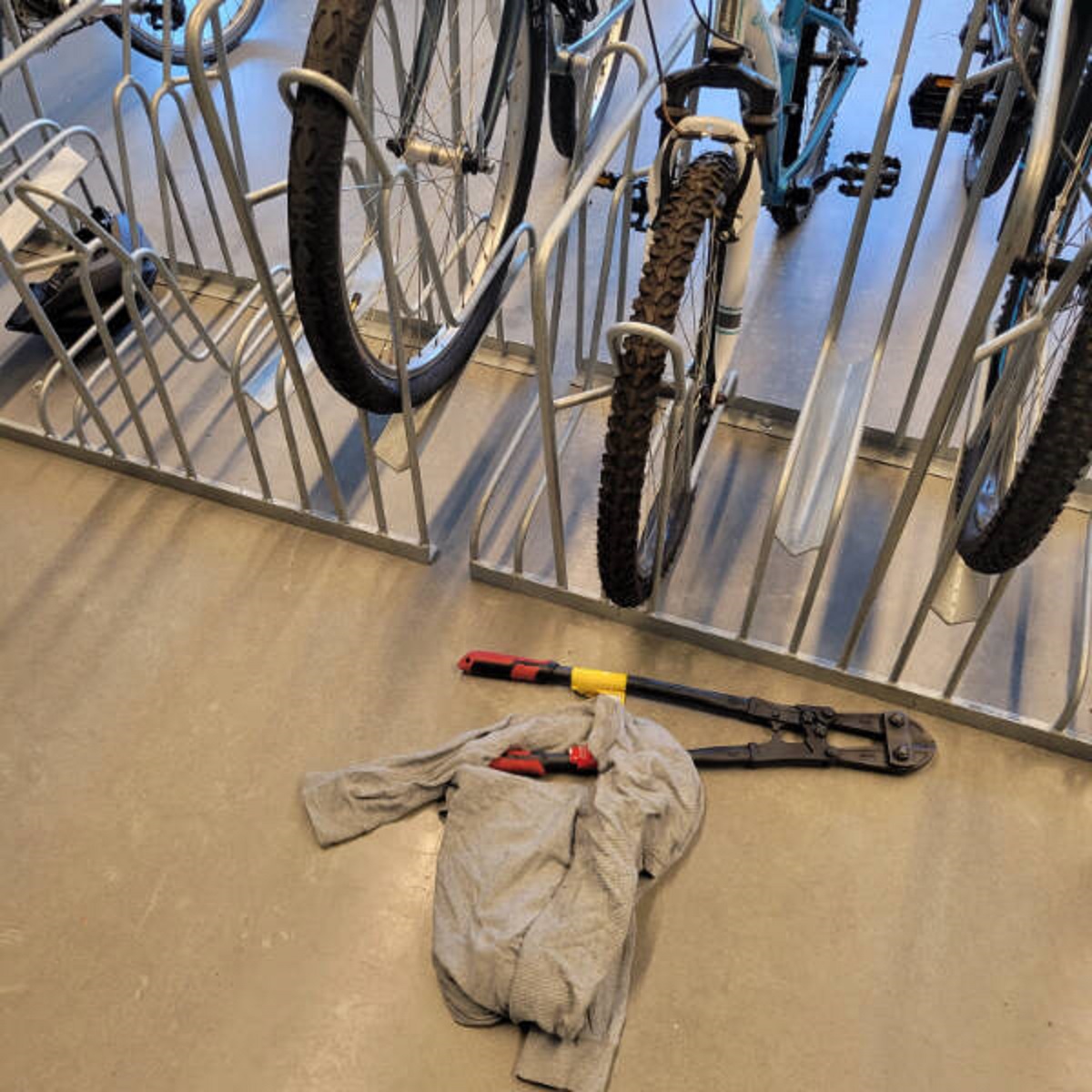 “Bought a $2500 e-bike two weeks ago. Locked it up in my apartment building’s “secure storage room”. Walked downstairs today to see this where my bike was.”