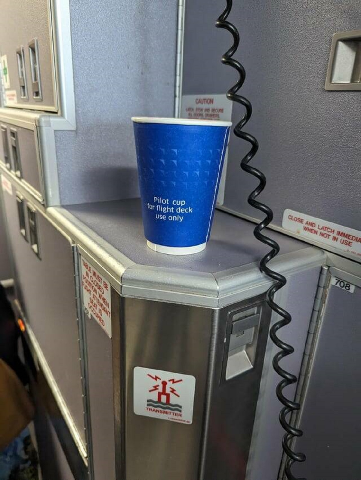 "Coffee cup that can only be used by pilots"