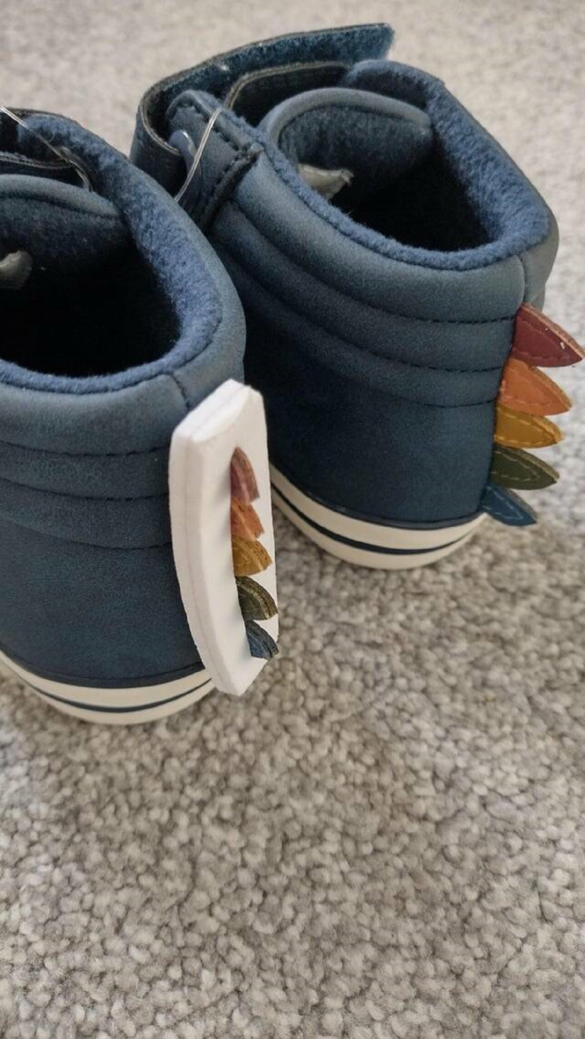 "My son's new shoes came with foam to protect the spikes"