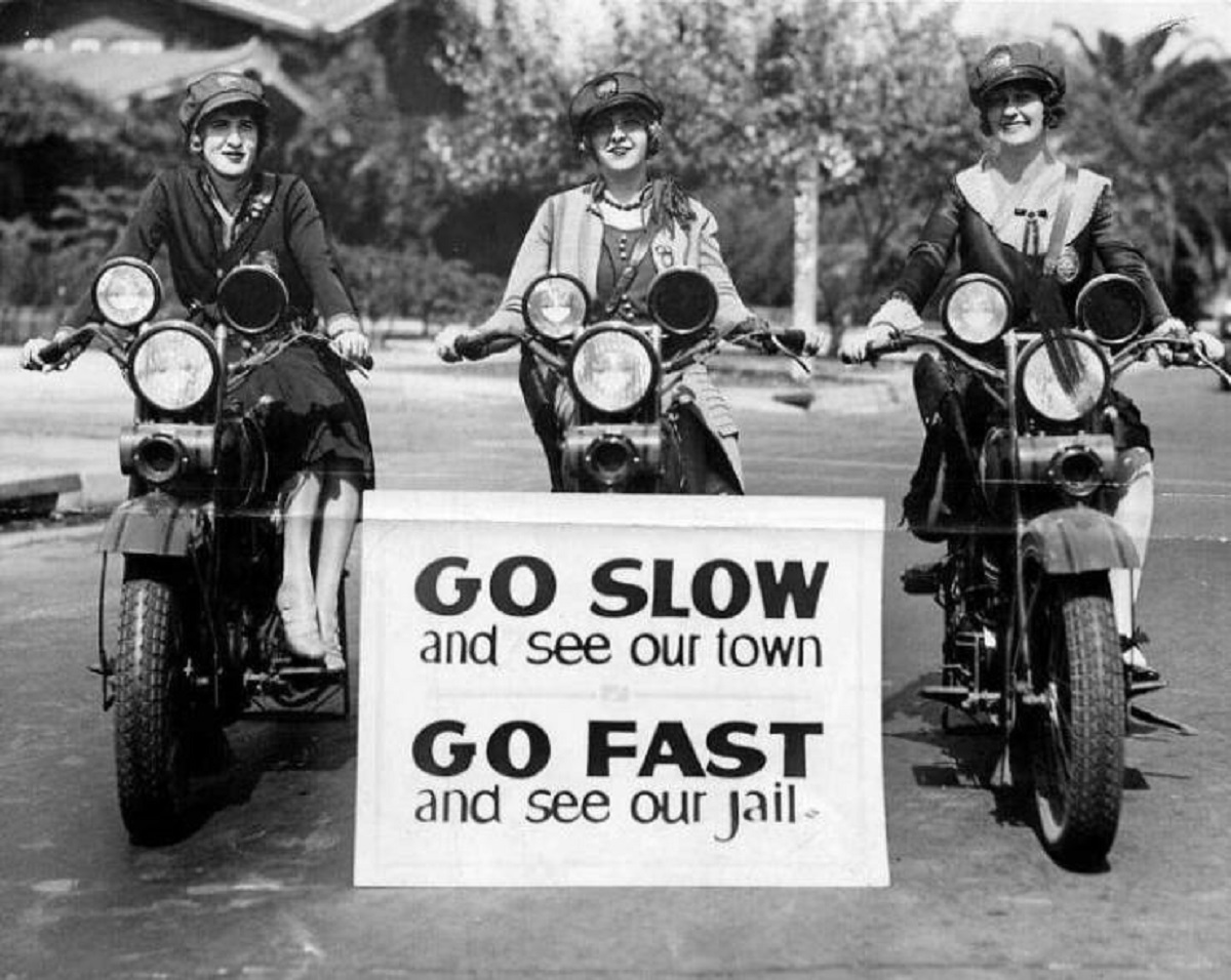 "Motorcycle Female Officers, Los Angeles, 1927"