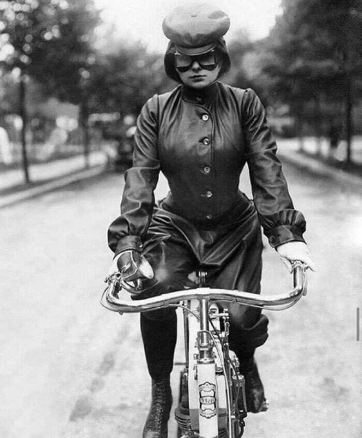 "A Woman In Motorcycling Clothing, France, 1905"