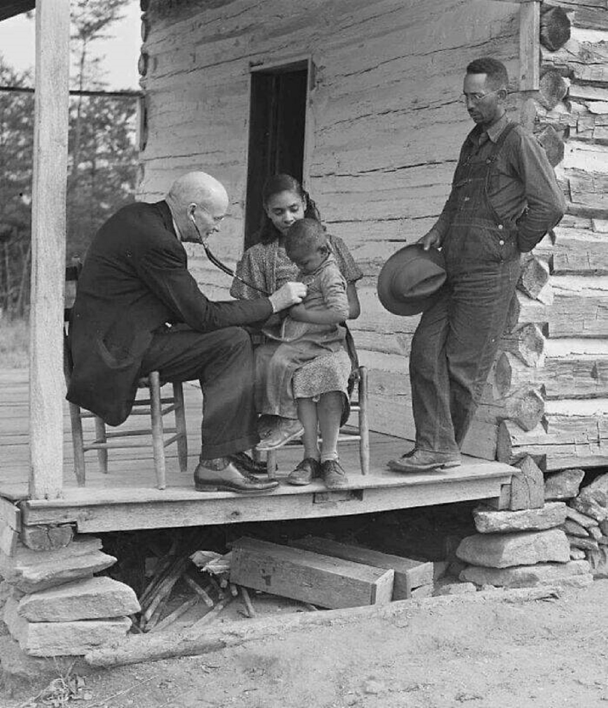 "A Little Boy Getting Examined By A Doctor, 1940"