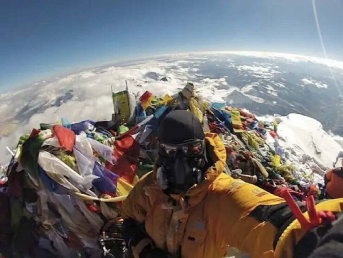 "The top of Mount Everest"