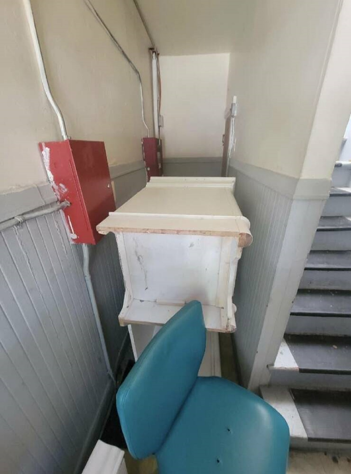 These neighbors left their old furniture in the apartment hallway, blocking the laundry room for everyone else for the last TWO days: