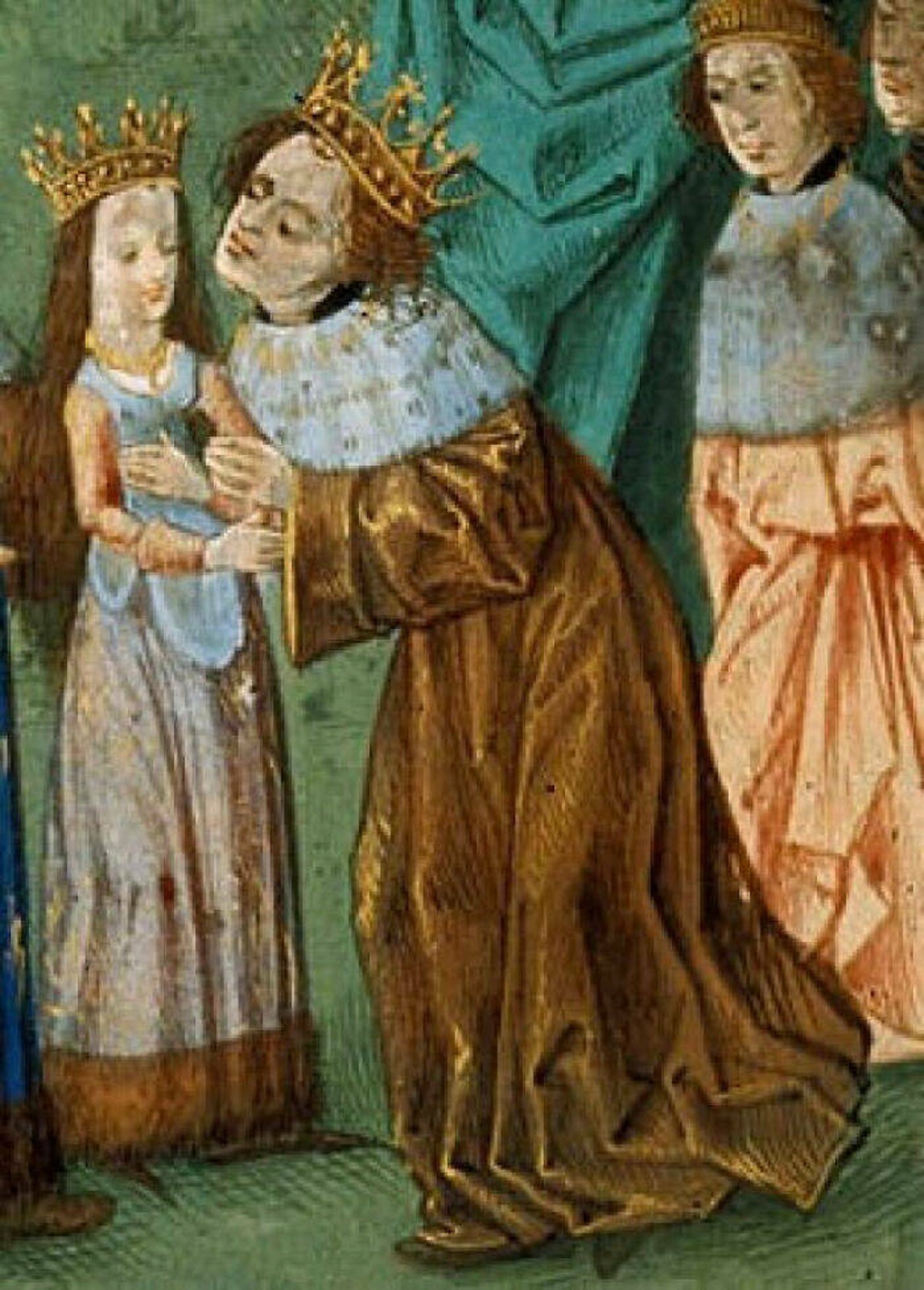 "A Medieval-Era Painting Of King Richard II Of England And Isabella On Their Wedding Day. She Was Six - He Was 29"