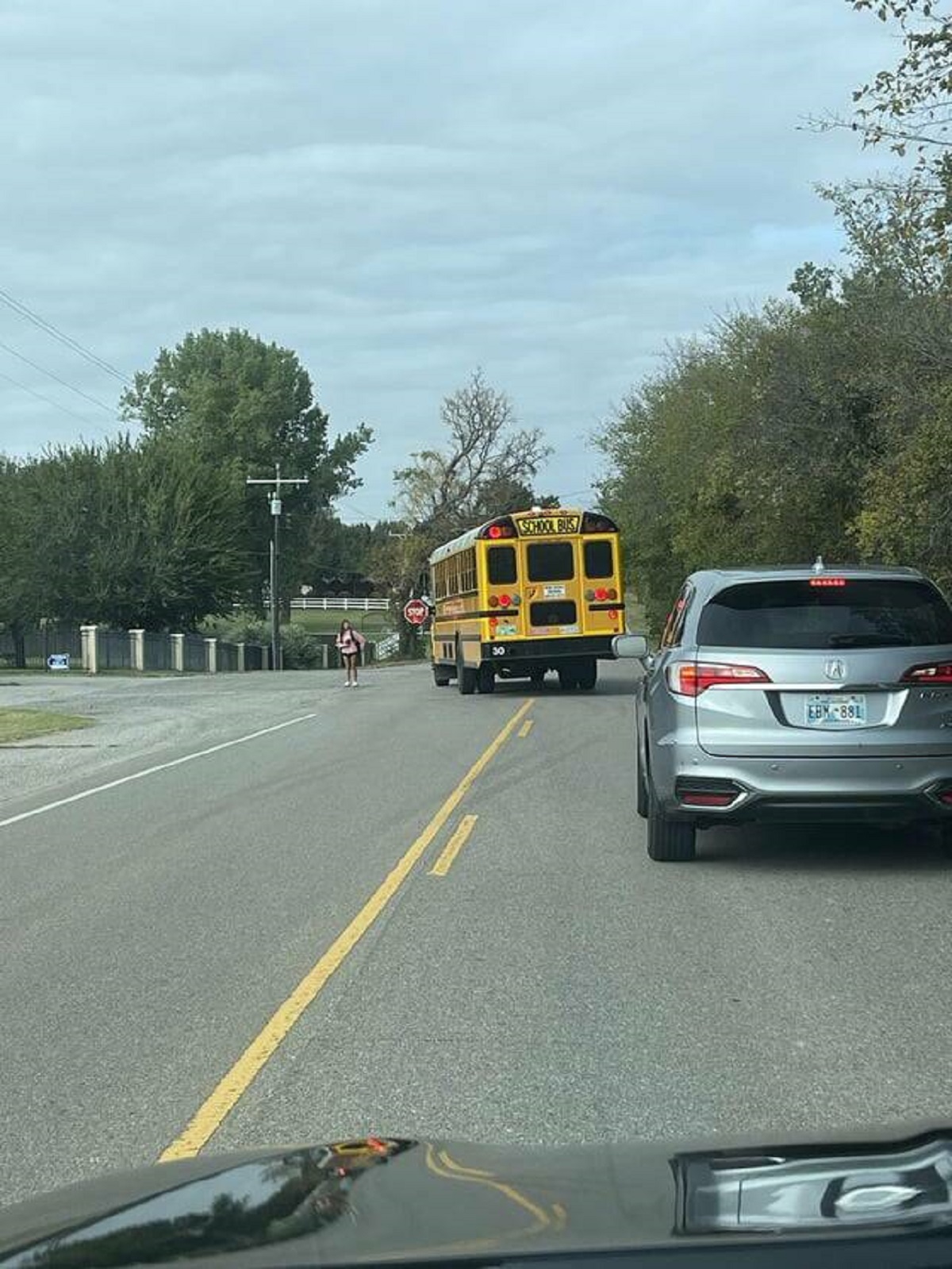 "Saw this bus pull this maneuver to block traffic for kids that have to cross the street"