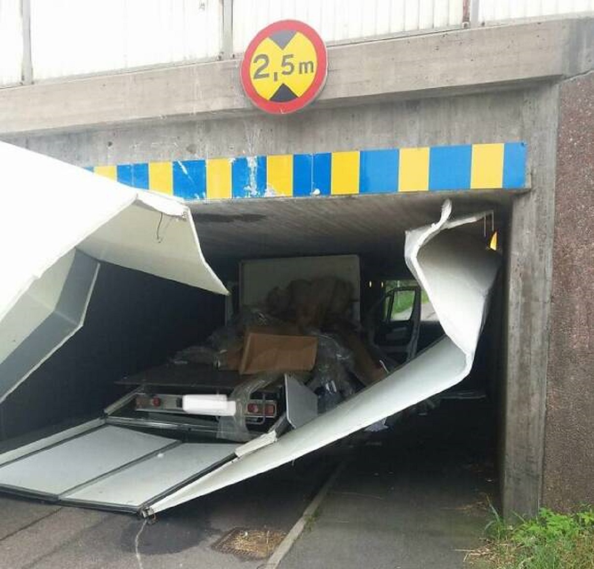 "My Colleague Did Not Calculate The Height Of The Truck, And How Low The Bridge Was"