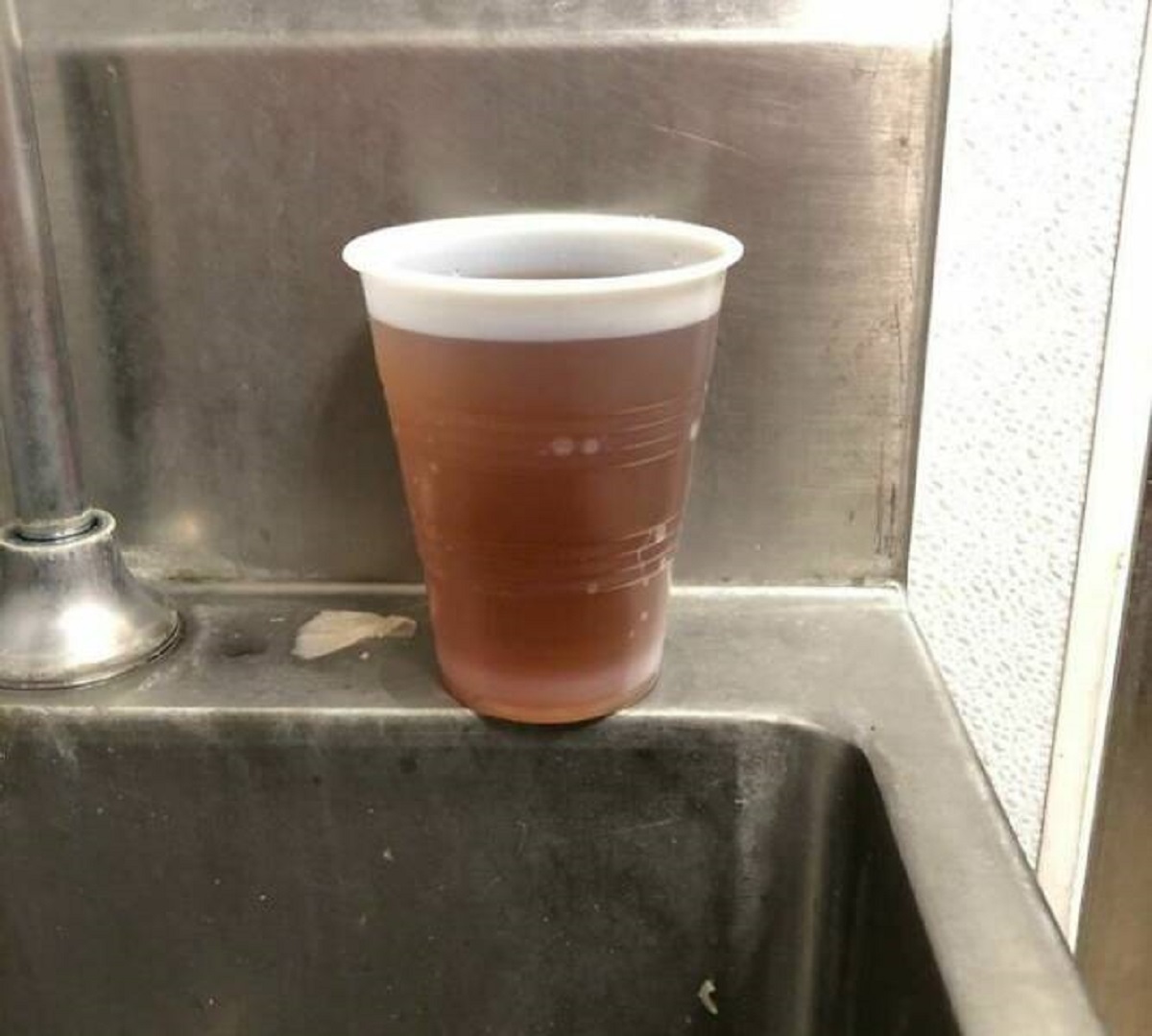 "The Water Coming Out Of The Kitchen Faucet At Work. I Work At A Restaurant"