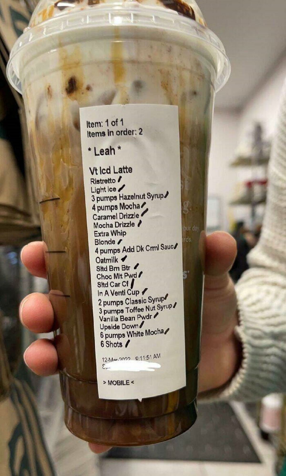 "My Sister Works At A Starbucks And This Was Someone's "Simple" Order"