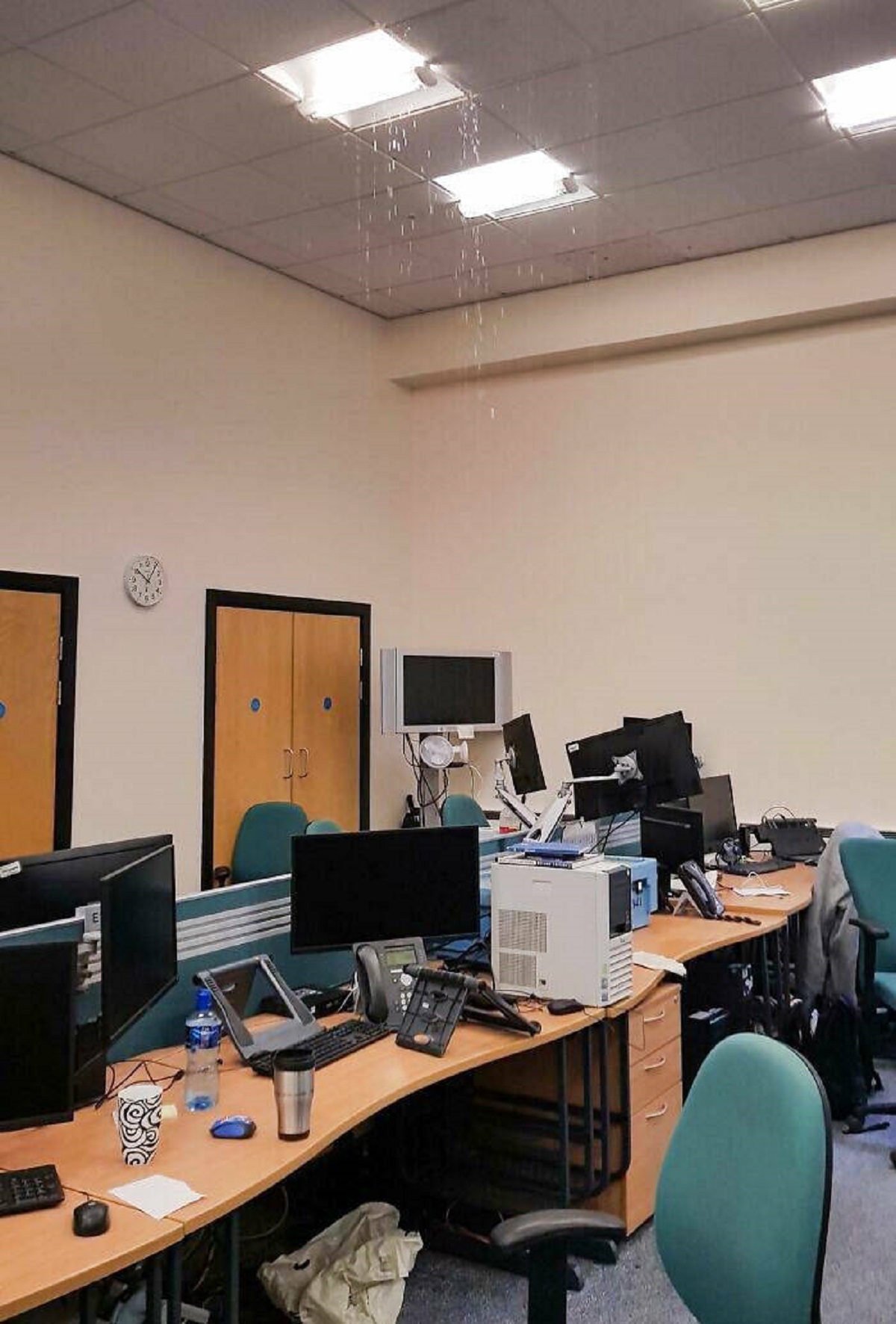 "The Ceiling Leaked All Over The Computers At Work"