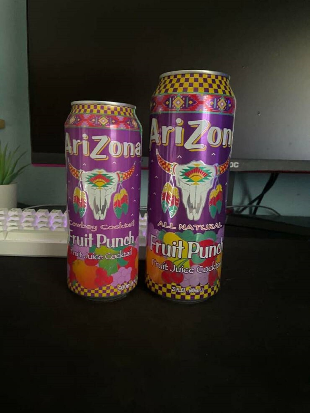 This is what an Arizona Iced Tea can in Europe looks like compared to one in the USA.