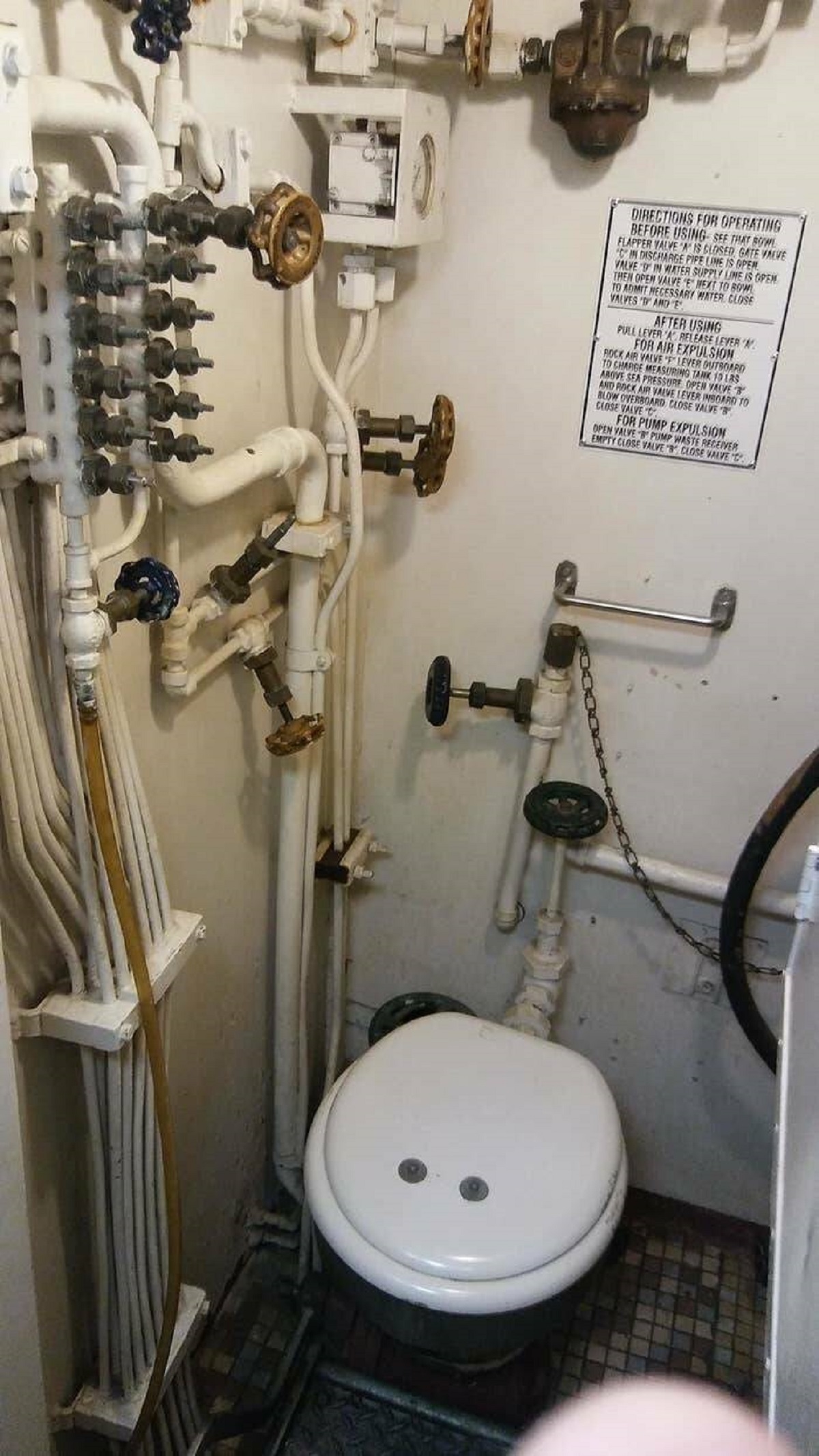This is what the toilet on a submarine looks like: