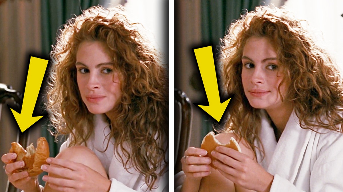 In Pretty Woman, a breakfast scene defies pastry physics as Julia Roberts bites a croissant, yet the camera reveals a magical switch to a pancake. The mysterious metamorphosis sparks breakfast debates, adding a whimsical touch to Beverly Hills' romantic charm.