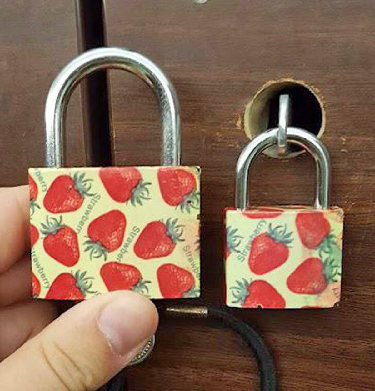 “Someone at my gym has the same, ugly padlock as I have (just in small).”