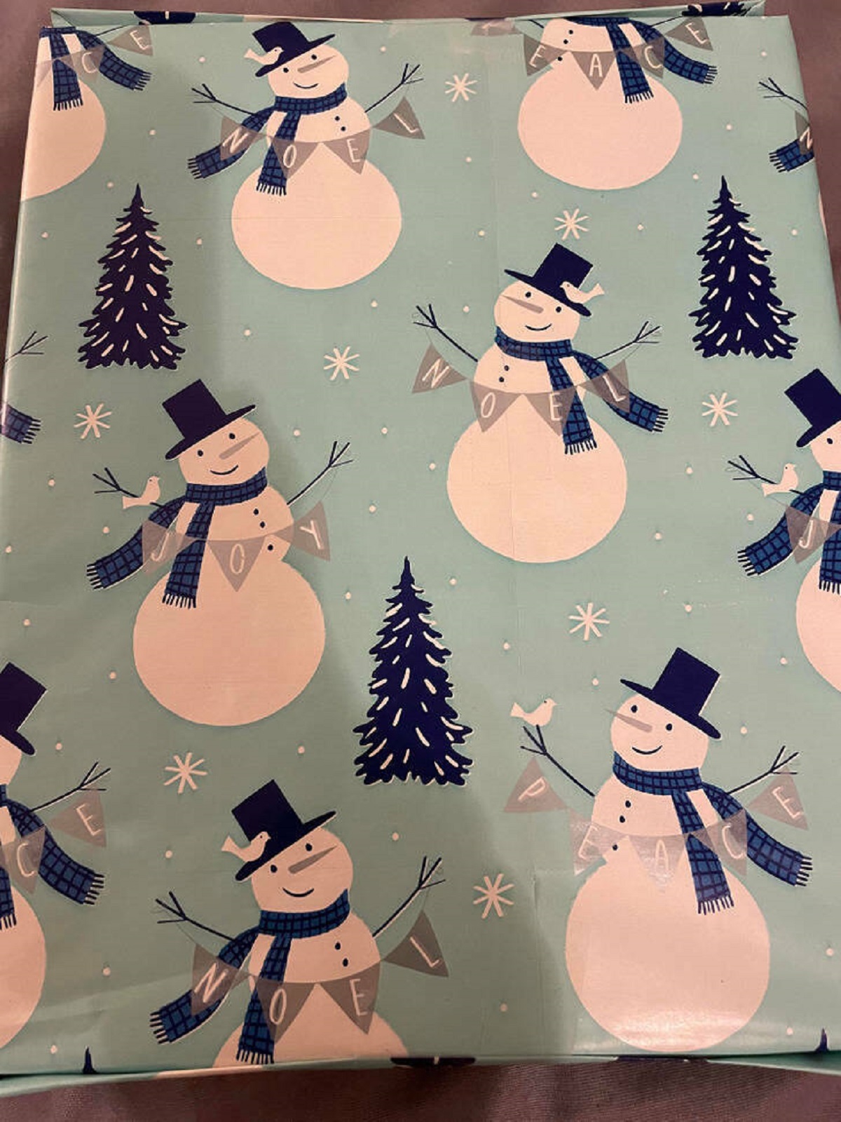 “The wrapping paper matched up nicely on the seam for the book I bought my girlfriend.”