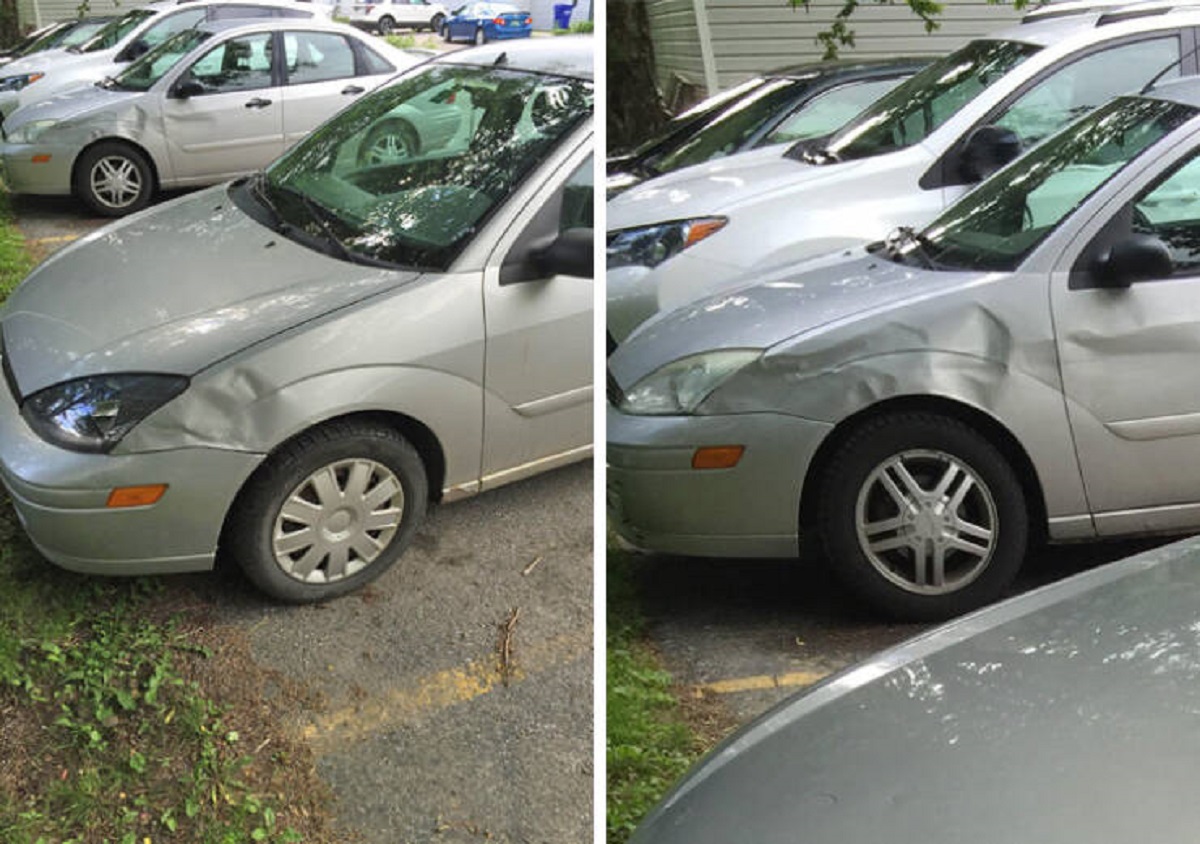 “Someone parked my car next to my car.”