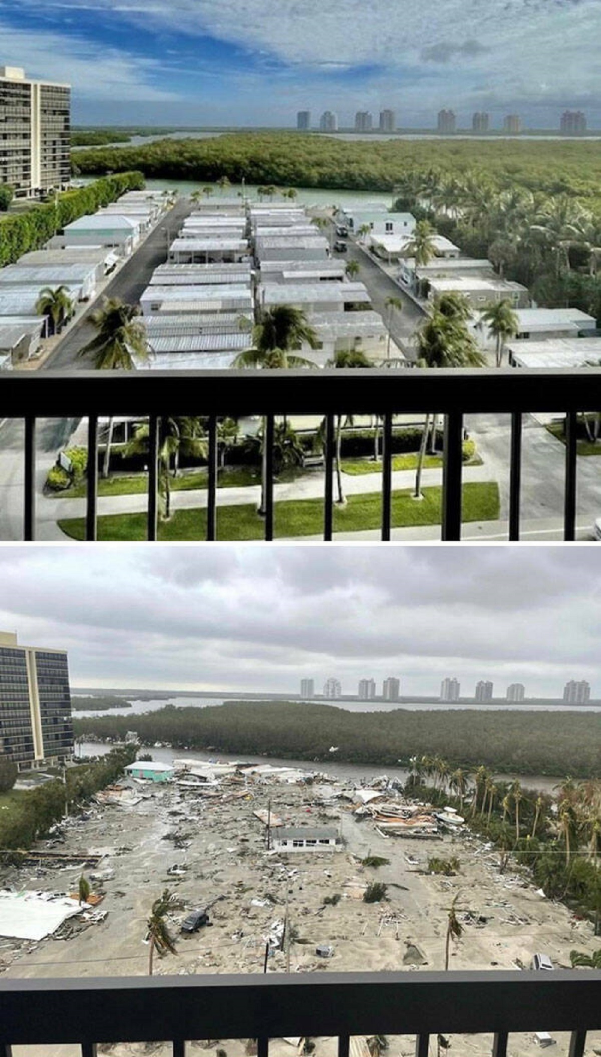 "Before And After Hurricane Ian (Fort Myers Florida)"