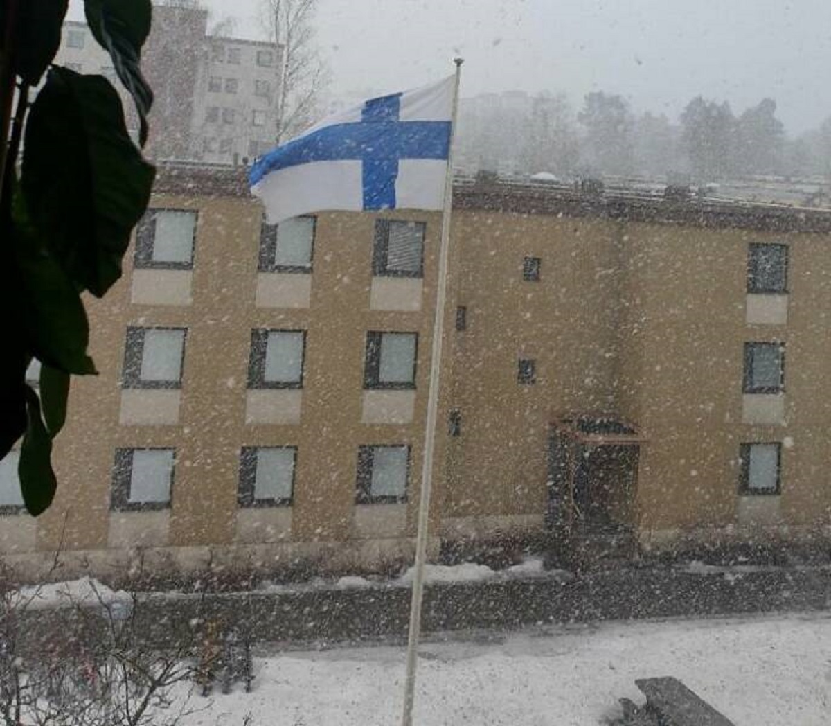 "April In Finland. It Was Sunny And I Was Getting Ready To Go Cycling, Good Thing I Looked Outside Before Leaving"