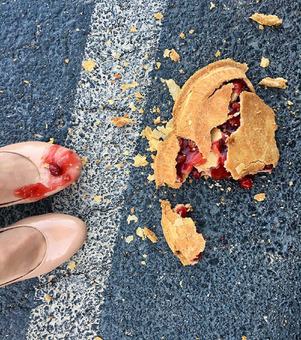 "I Brought Cherry Pie For Our Station Thanksgiving, But I'm Clumsy And Dropped It In The Parking Lot. Thought That Counts?"