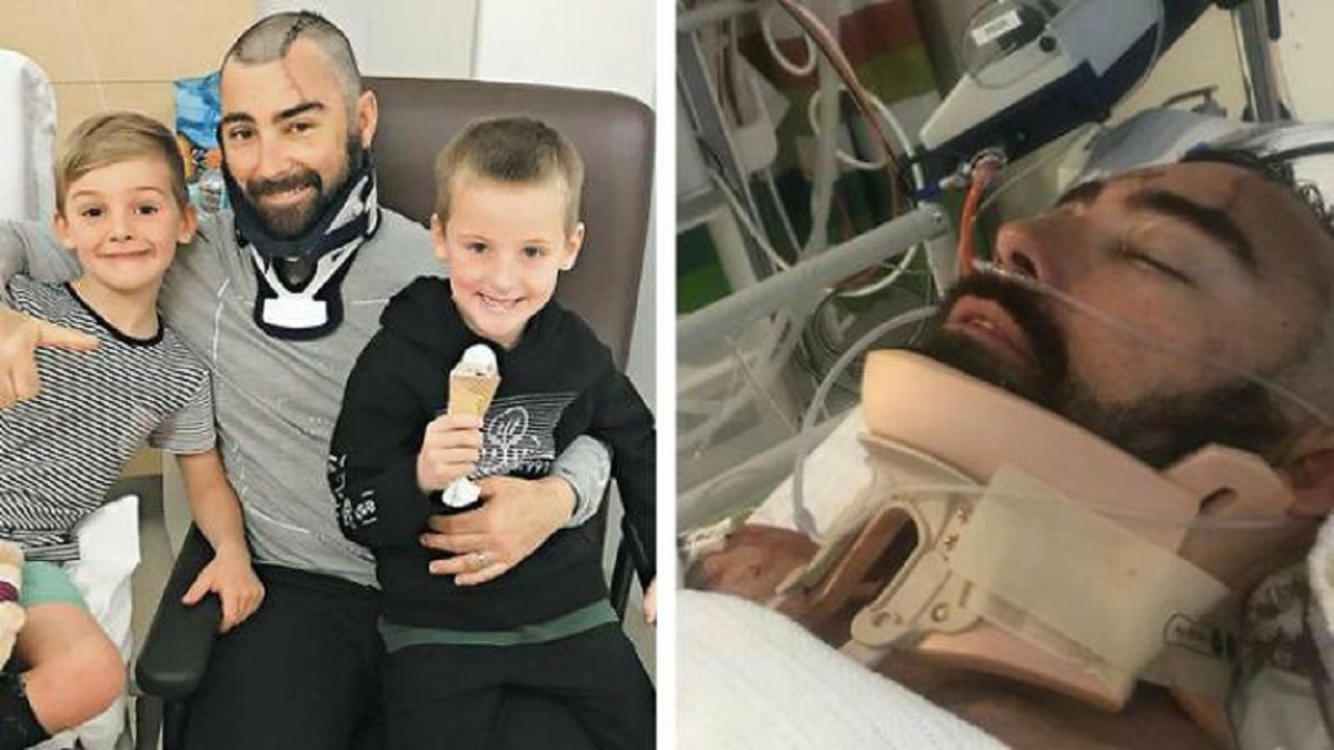 In 2018, a heroic dad, Brad Lewis, saved his youngest son from a fatal fall from a balcony by jumping after him and cradling him to his chest, taking the brunt of the impact. He suffered a fractured skull among other injuries.

The incident happened when his son fired a toy Nerf gun and chased after the bullet onto the balcony - only for him to slip and lose his footing.

Both Brad and his son made a full recovery.