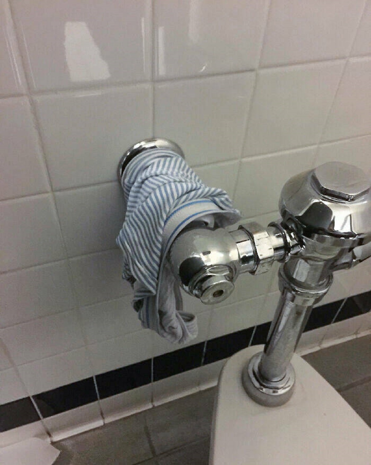 "Apparently Someone Got A Little Too Excited And Lost Their Underwear In The Bathroom On Black Friday"