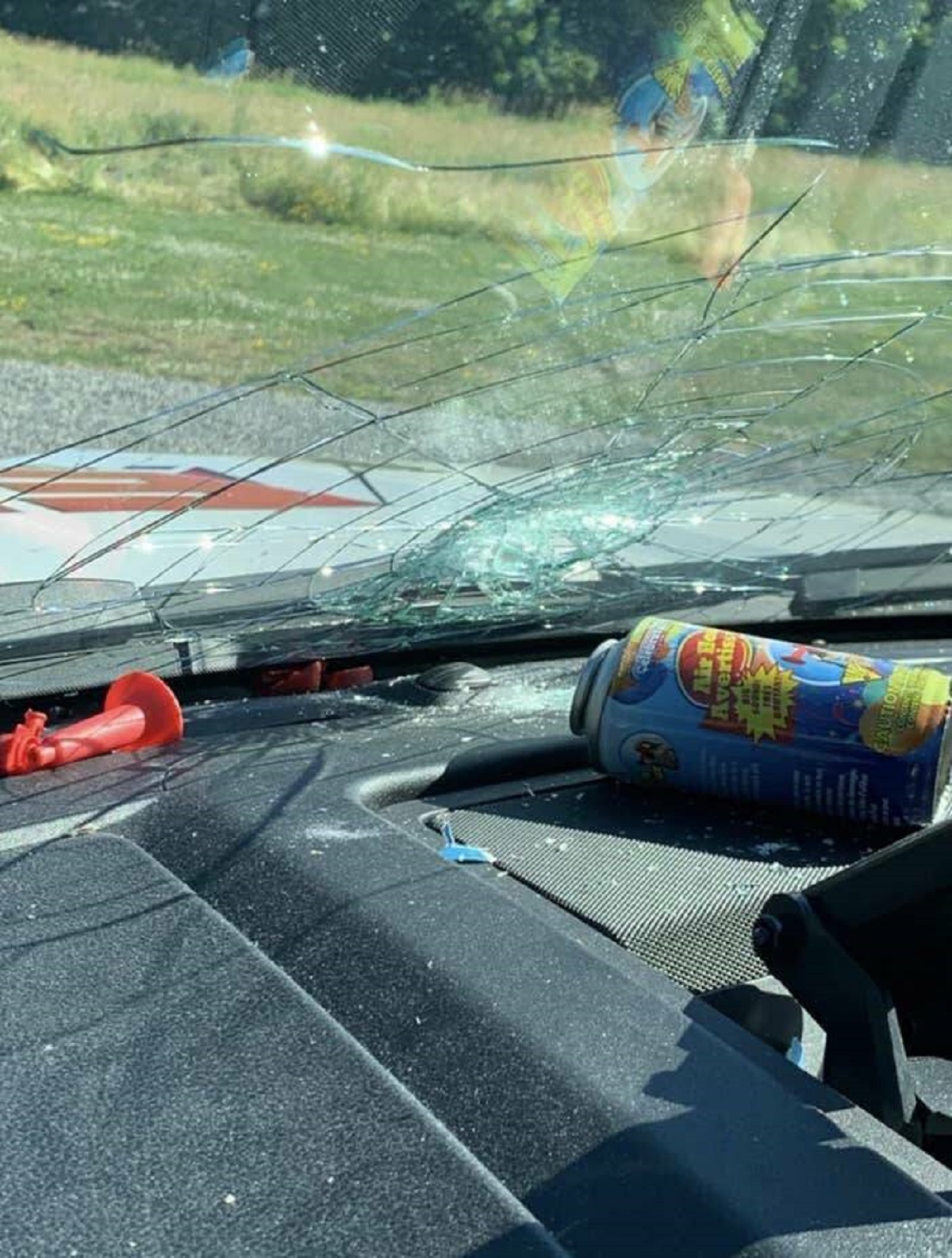 This person who forgot to take their air horn off their car's dashboard on a sunny day: