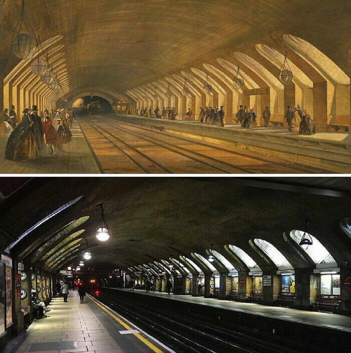 "It Hasn't Changed Much In 157 Years, Aside From The Platform Height And Electrification. The World's Oldest Undeground Station, Baker Street!"