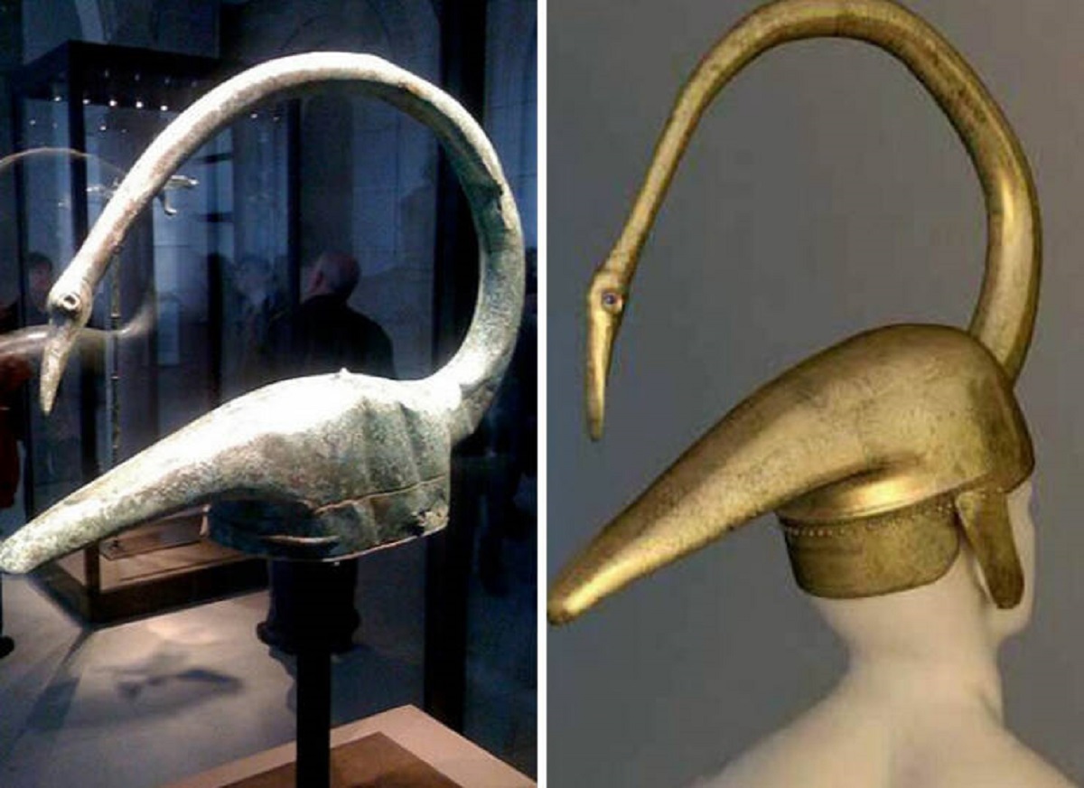 "A Gallic Bronze Helmet In The Shape Of A Swan, Found By Archeologists In Tintignac, France, In 2004 (4th-2nd Century BCE)"