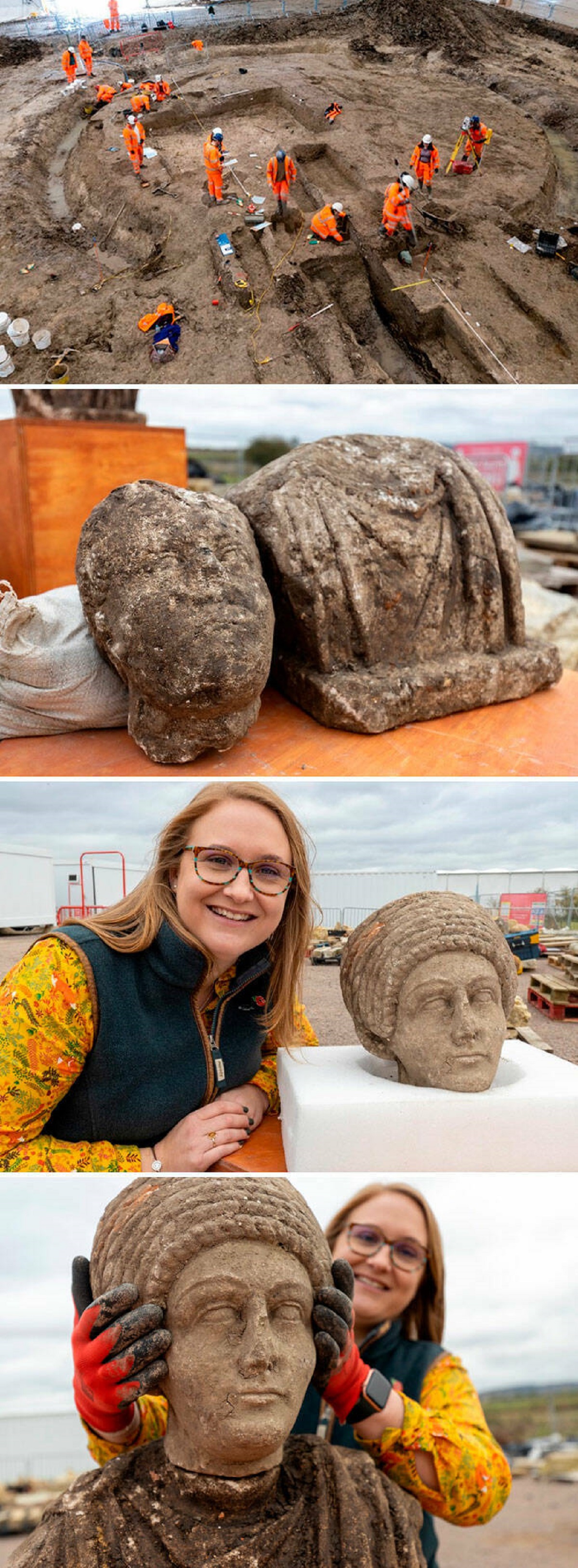 "Incredible Rare Roman Statues Found In HS2 Rail Construction Dig"