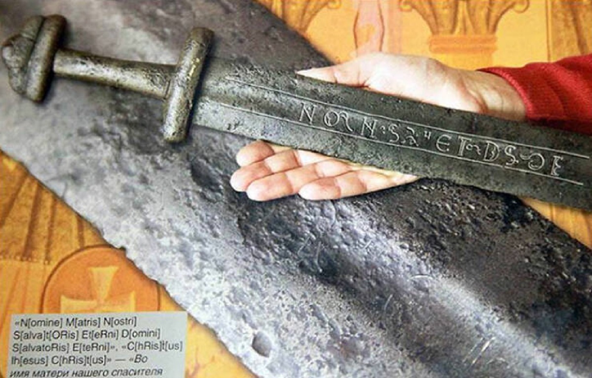 "This German-Made 12th Century Blade, Adorned In Sweden, Was Discovered In 1975 Buried Under A Tree In Siberia, Russia"