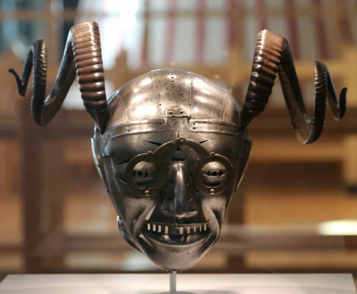 "The Horned Helm Of Henry VIII. Commissioned In 1511 As Part Of A Suit Of Armor That Was Gifted To King Henry VIII By The Holy Roman Emperor Maximilian I"