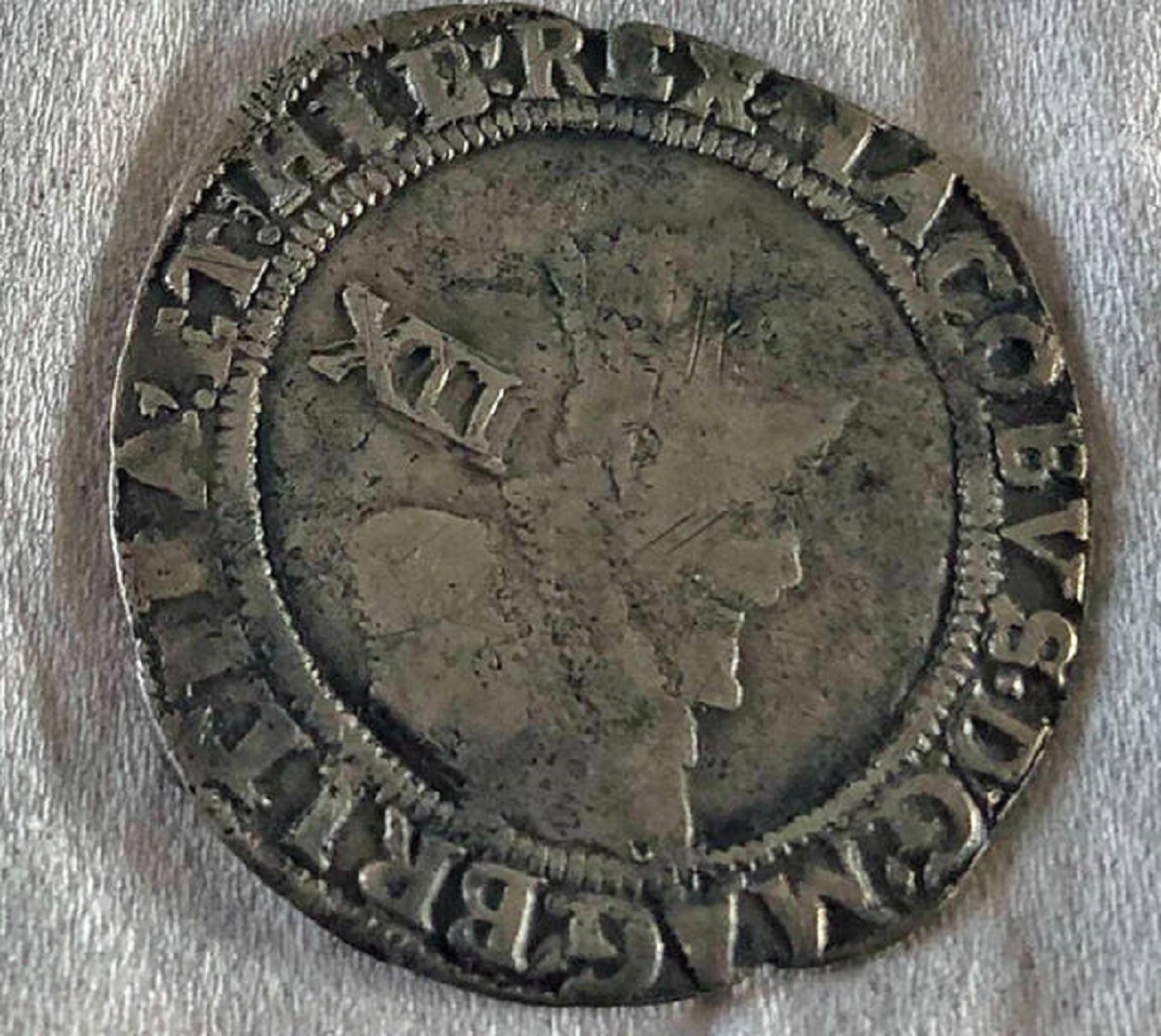 "A James 1st Silver Shilling. Over 400-Years-Old. Found While Metal Detecting"