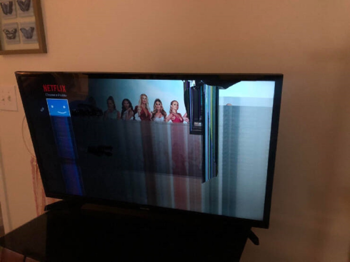 “Internet people stopped by today to install fiber cable in my apartment. I noticed they moved the tv in my bedroom, so thought I’d check it out…”