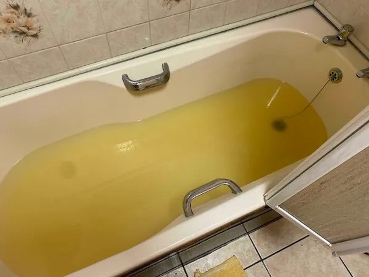 Water has been yellow and metallic tasting in our Airbnb for a week now. Owner says they can’t do anything about it.