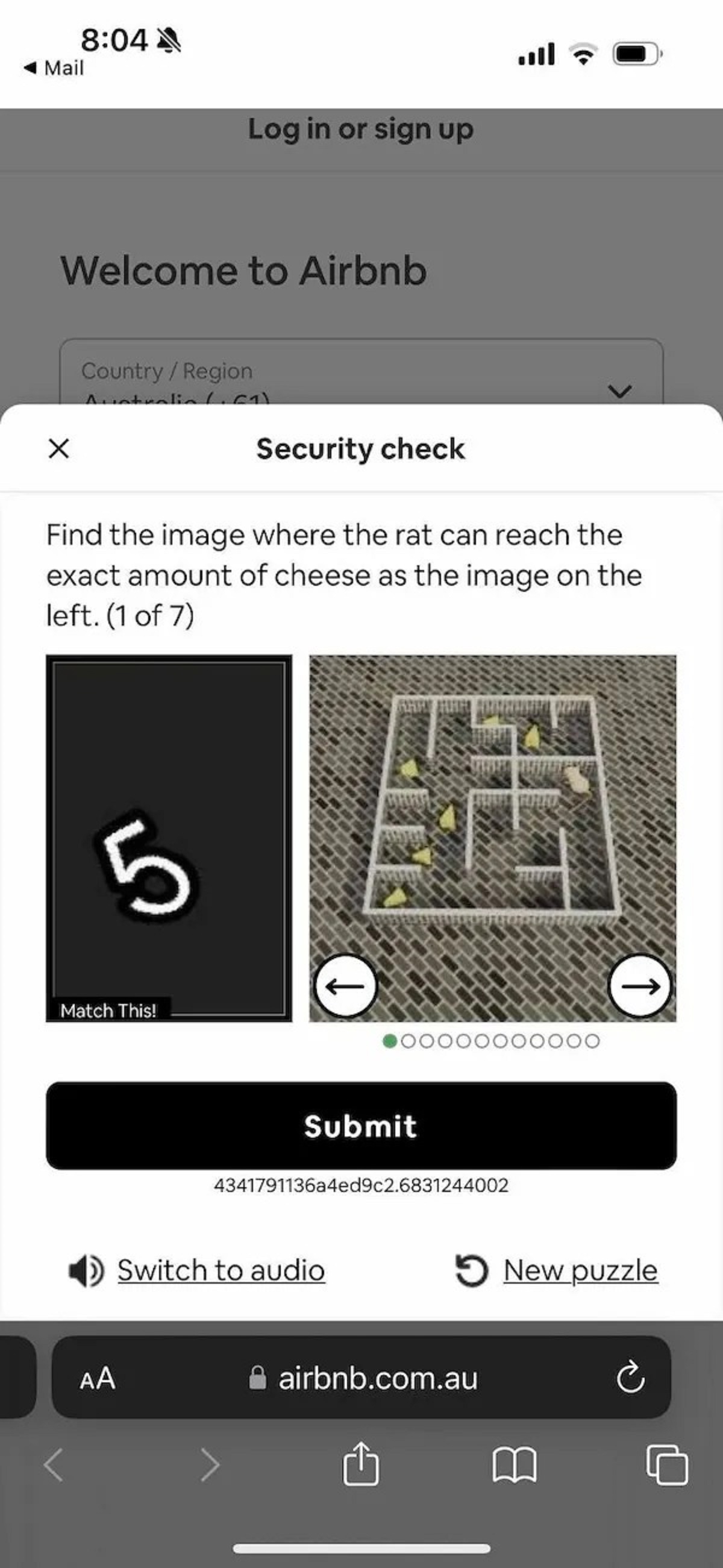 17 hrs in transit Sydney to LA, just want to get into my Airbnb and sleep, jet lagged, delirious, Airbnb app makes me do SEVEN RAT MAZE PUZZLES for security check ayfkm