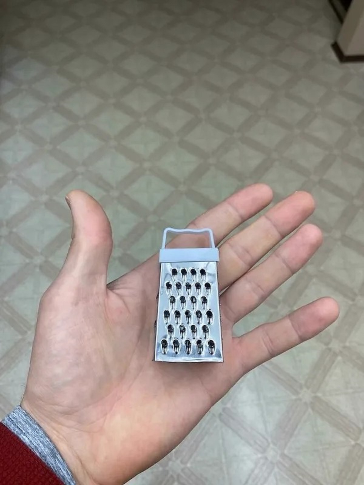 Only cheese grater at the Airbnb I’m staying at