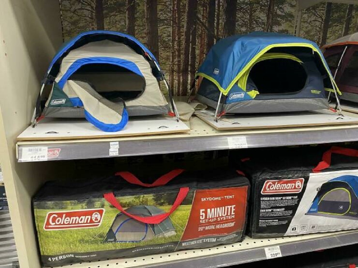 "Small Tents In A Store To See What They Would Look Like"