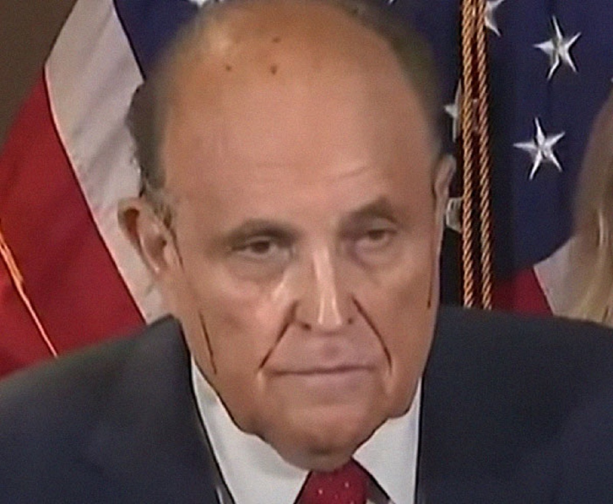 Seeing that dye drip down Giuliani's face. Bonkers that would ever happen.