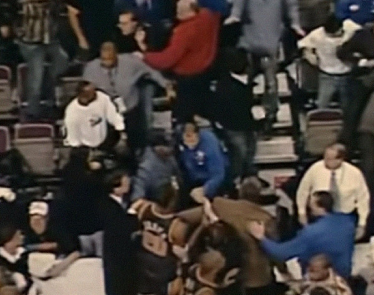 I remember watching Malice in the Palace live. It was terrifying while it was happening because it seemed like the entire stadium was brawling.