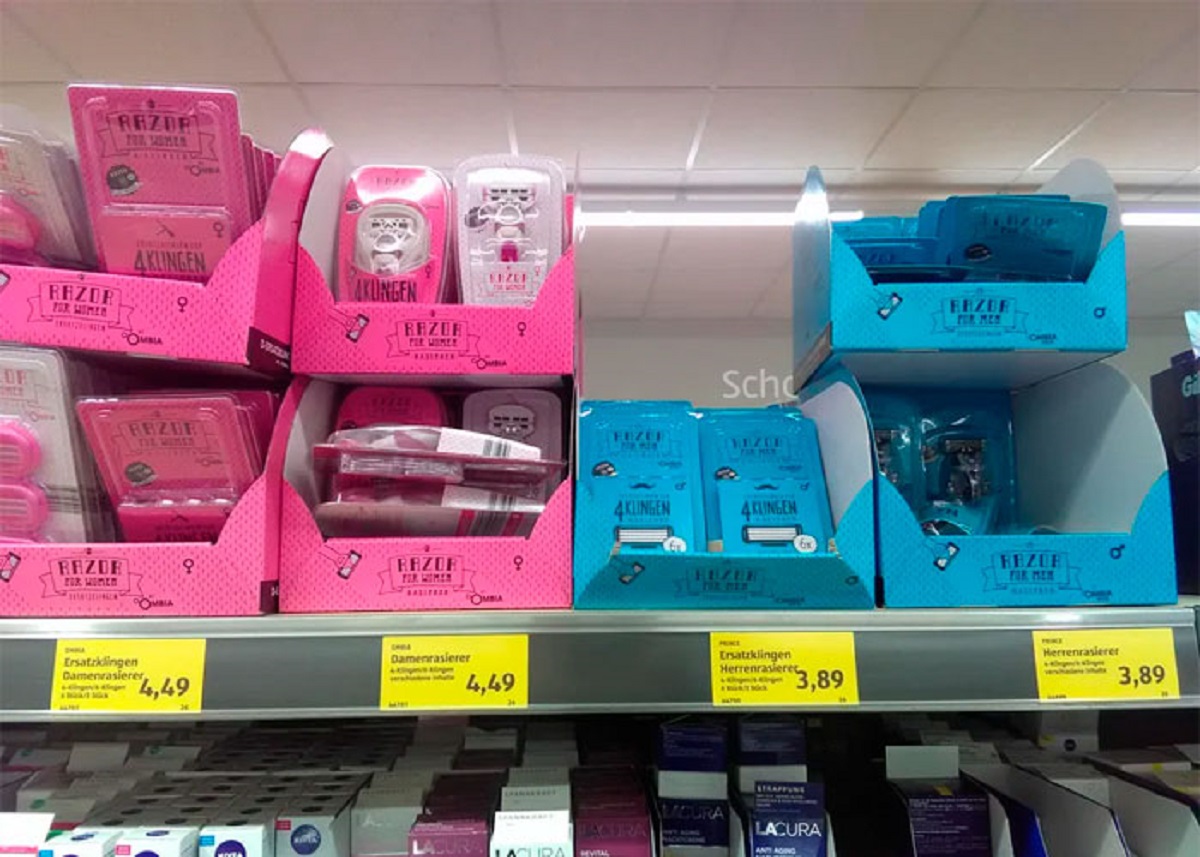 The Pink Tax is the extra amount women pay for everyday products marketed towards women versus the same product but marketed to men.