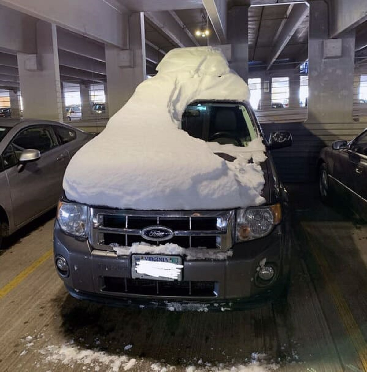 This Guy Wasn’t About To Let 13 Inches Of Snow Or Laziness Stop Him From Getting To Work On Time