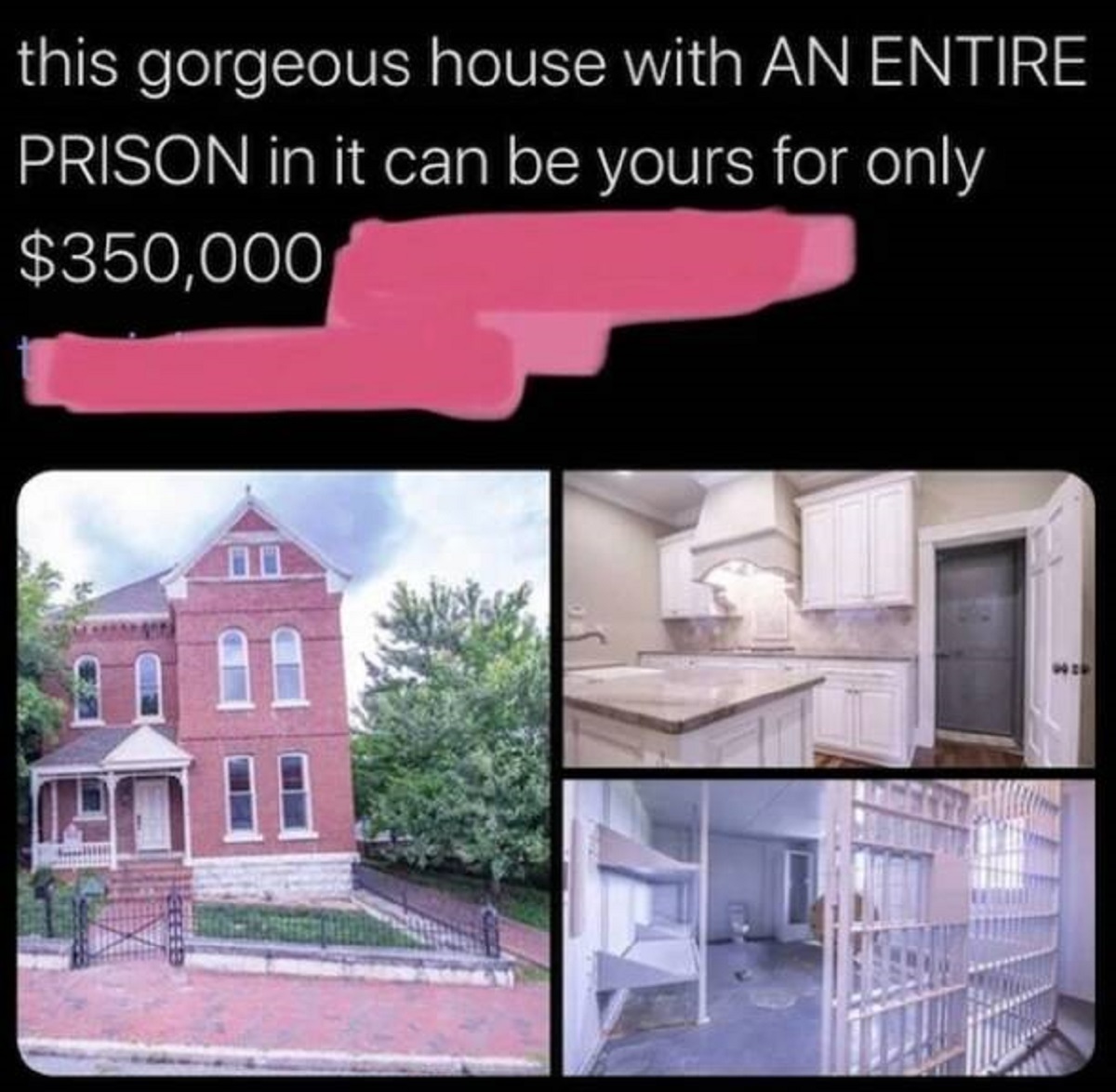 house - this gorgeous house with An Entire Prison in it can be yours for only $350,000