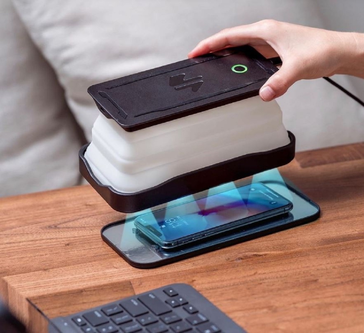 This is a useful thing since we take our phones everywhere, from public transport to the bathroom to the kitchen. You can take this charger everywhere because it’s wireless, and it can even sanitize your gadgets. With this device, you’ll feel a lot safer.